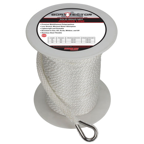 Extreme Max SB MFP Anchor Line 3/8" 150' White #3006.2288