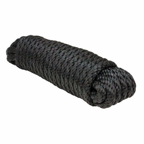 Extreme Max Solid Braid MFP Utility Rope 5/8" 50' Black #3008.0043