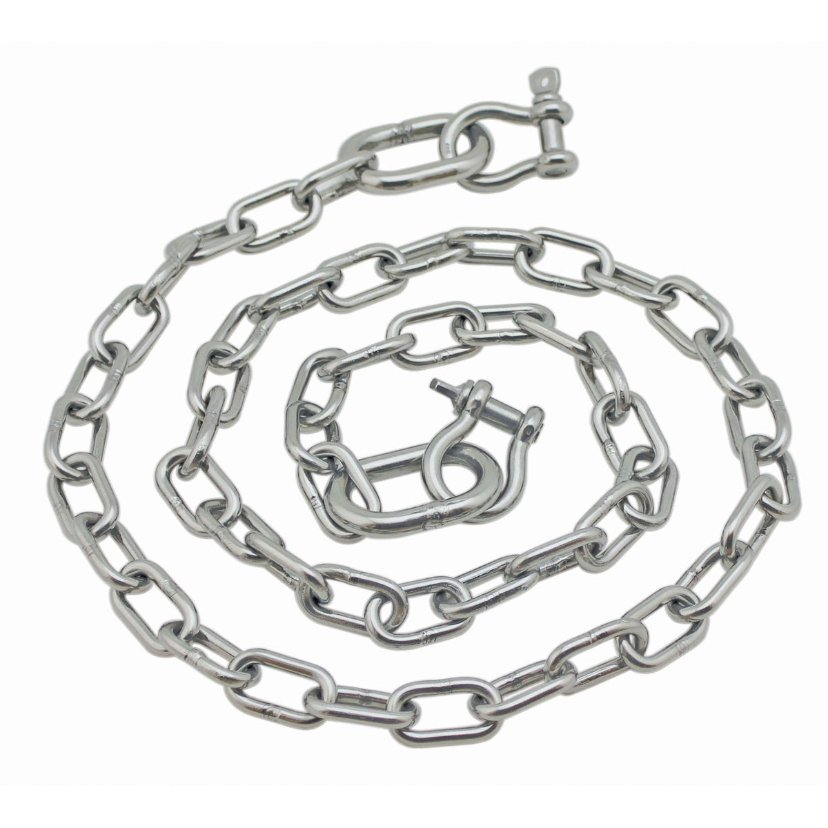 Extreme Max SS Anchor Chain 5/16" 5' 3/8" with Shackles #3006.6581