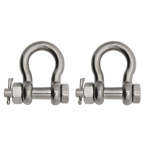 Extreme Max SS Bolt-Type Anchor Shackle 1/4" 2-pk #3006.8366.2