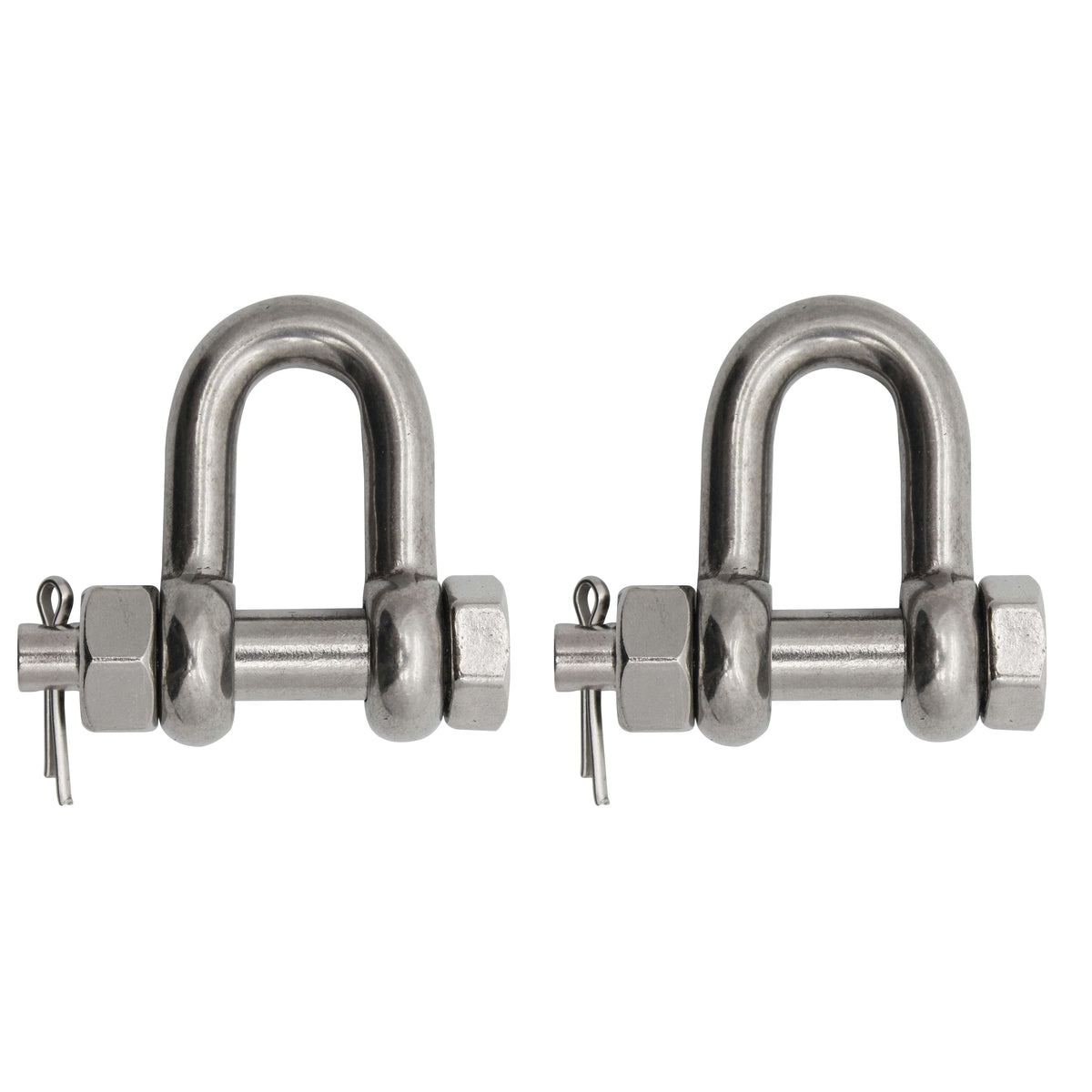 Extreme Max SS Bolt-Type Chain Shackle 1/4" 2-pk #3006.8339.2