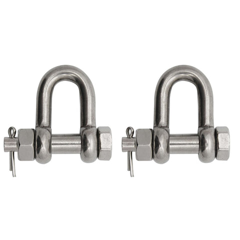 Extreme Max SS Bolt-Type Chain Shackle 7/16" 2-pk #3006.8348.2