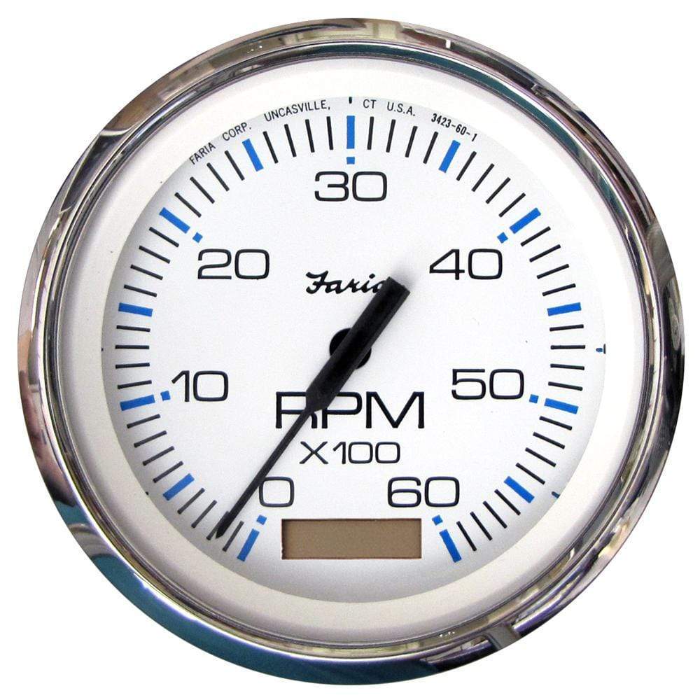 Faria Qualifies for Free Shipping Faria-0-6000 RPM Tachometer with Hourmeter #33832
