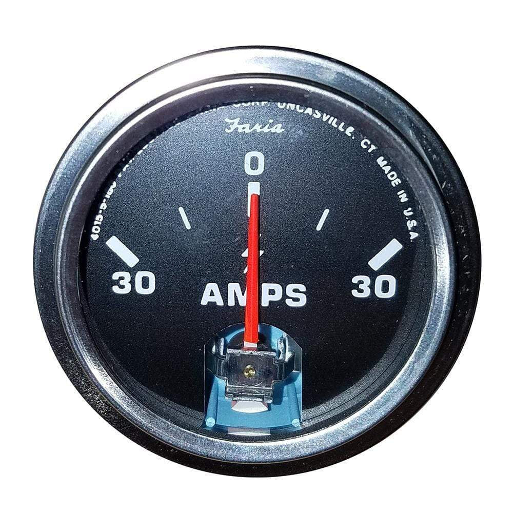 Faria Qualifies for Free Shipping Faria 2" Amp Gauge Chesapeake Black with SS Bezel #AP0529