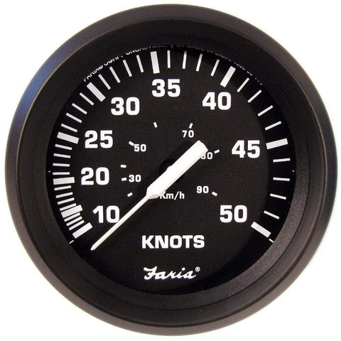 Faria Qualifies for Free Shipping Faria 4" Speedometer Euro 50 Knot Mechnical #F32811