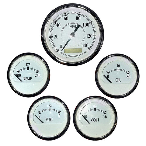 Faria Qualifies for Free Shipping Faria 5-Gauge Set with Mechanical Speedometer Fuel Level #KTF026