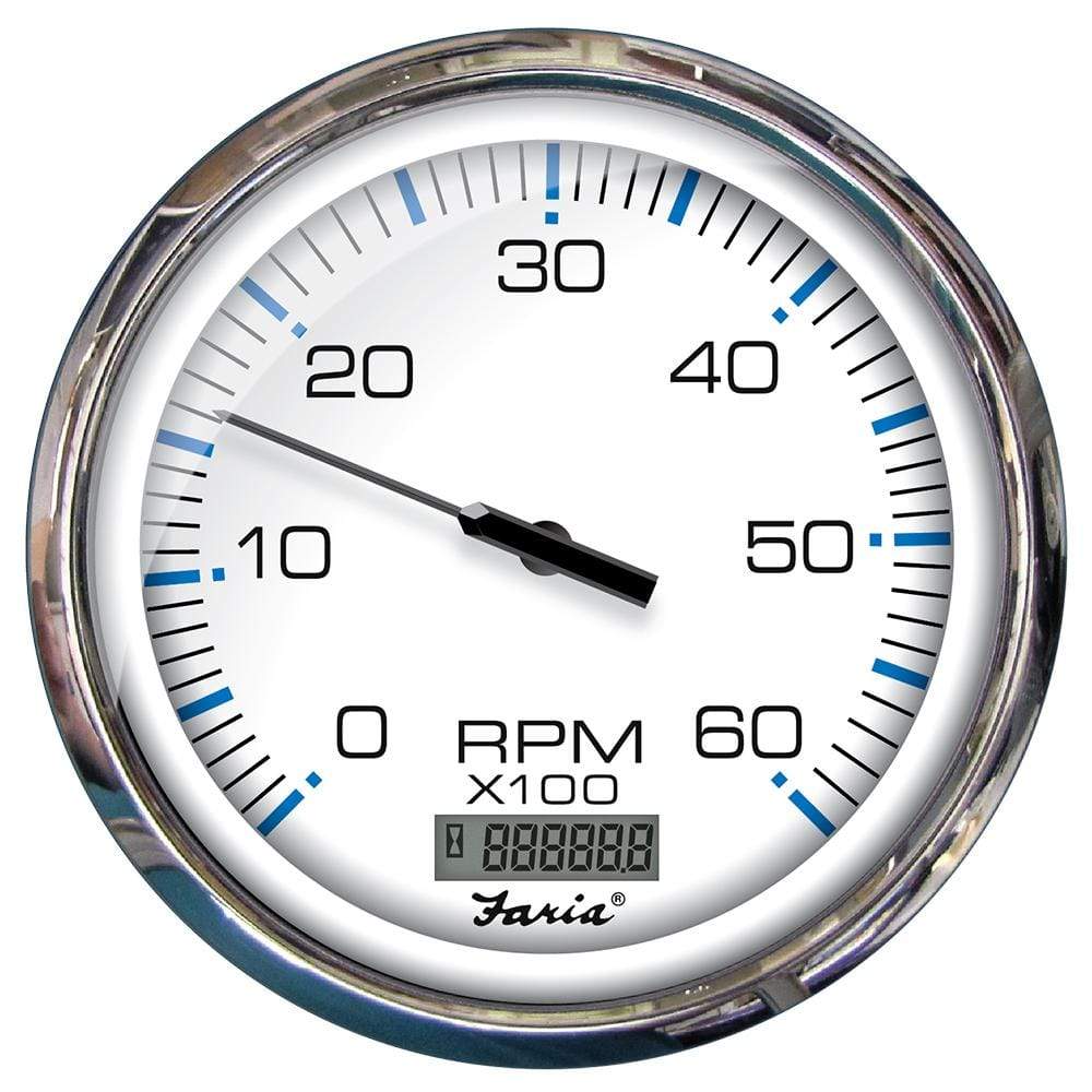 Faria Qualifies for Free Shipping Faria 5" Tachometer 6000 RPM Digital Hourmeter Gauge #TC9381
