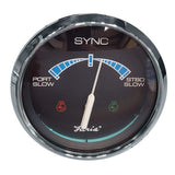 Faria Chesapeake Black SS 4" Synchronizer Dual Engine #33701