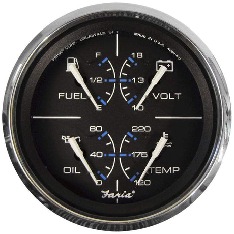 Faria Qualifies for Free Shipping Faria Chesapeake Black Stainless Multifunction Gauge #33751