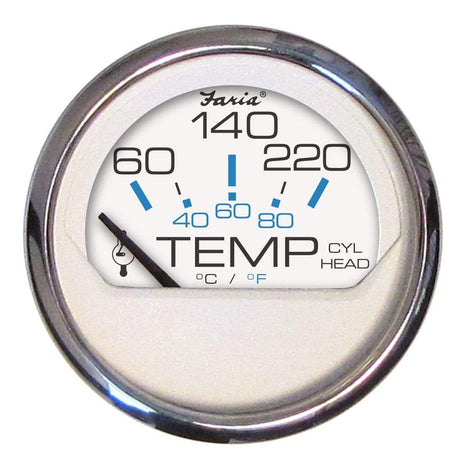 Faria Qualifies for Free Shipping Faria Chesapeake Cylinder Head Temp Gauge & Sender White SS 2" #13806