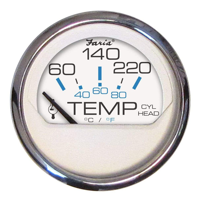 Faria Qualifies for Free Shipping Faria Chesapeake Cylinder Head Temp Gauge & Sender White SS 2" #13806