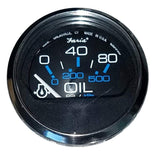 Faria Qualifies for Free Shipping Faria Chesapeake SS Black Oil Pressure Gauge 80 PSI #13702