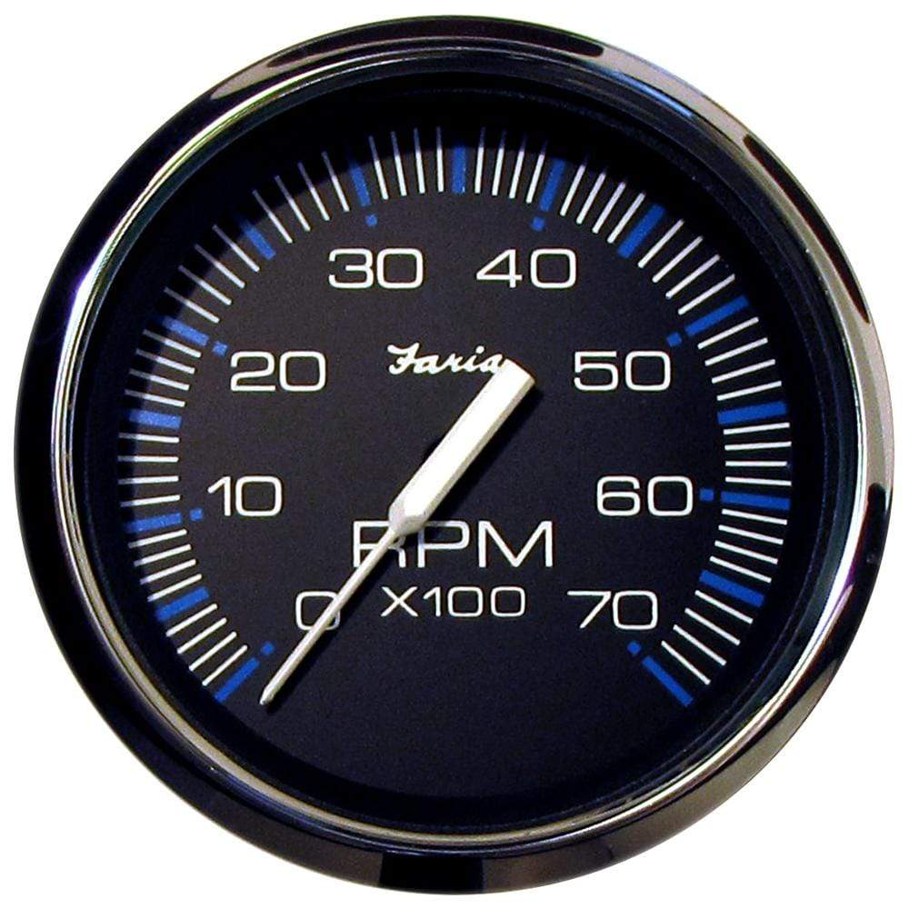 Faria Qualifies for Free Shipping Faria Chesapeake SS Black Tach 0-7000 RPM Universal Outboard #33718
