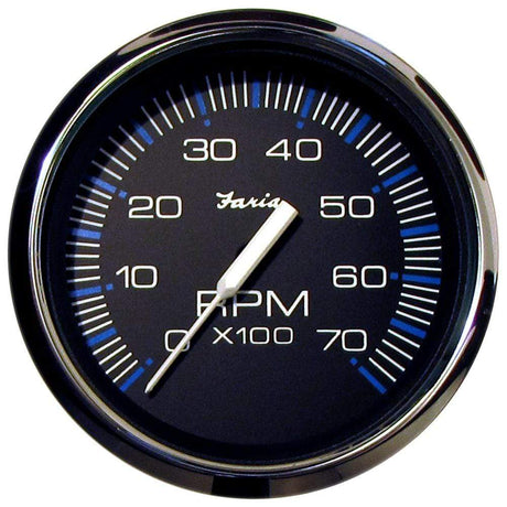 Faria Qualifies for Free Shipping Faria Chesapeake SS Black Tach 0-7000 RPM Universal Outboard #33718