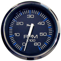 Faria Qualifies for Free Shipping Faria Chesapeake SS Black Tachomater 0-6000 RPM Gas I/O #33710