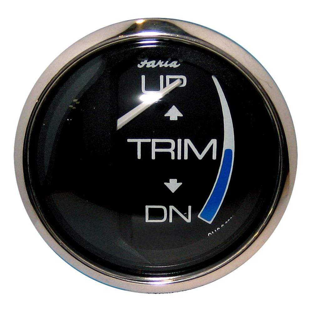 Faria Qualifies for Free Shipping Faria Chesapeake SS Black Trim Gauge Johnson Evinrude Suzuki #13709