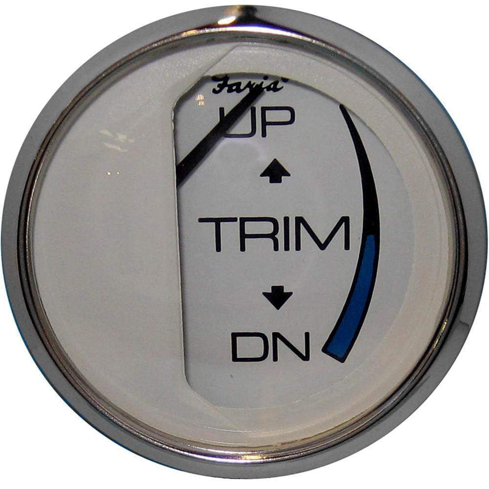 Faria Chesapeake SS White Trim Gauge Mercury Yamaha Volvo #13807