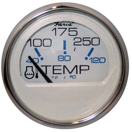 Faria Qualifies for Free Shipping Faria Chesapeake Water Temperature Gauge White SS 2" #13828