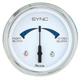 Faria Qualifies for Free Shipping Faria Chesapeake White SS 4" Synchronizer Dual Gas & Var Rat Alt #33801