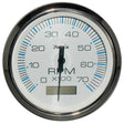 Faria Qualifies for Free Shipping Faria Chesapeake White SS 4" Tachometer Hourmeter 7000 RPM #33840