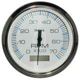Faria Qualifies for Free Shipping Faria Chesapeake White SS 4" Tachometer Hourmeter 7000 RPM #33840