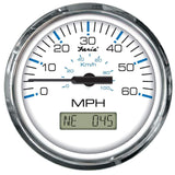 Faria Qualifies for Free Shipping Faria Chesapeake White Stainless 4" Speedometer 60 MPH GPS #33826