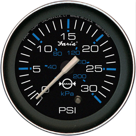 Faria Qualifies for Free Shipping Faria Coral Water Pressure Gauge Kit 30 PSI 2" #13003