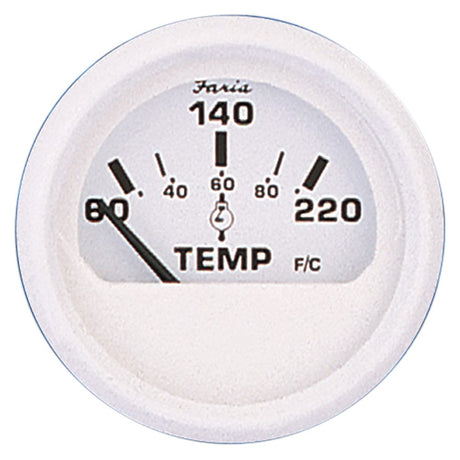 Faria Qualifies for Free Shipping Faria Dress Head Cylinder Head Temperature Gauge with Sender White 2" #13113