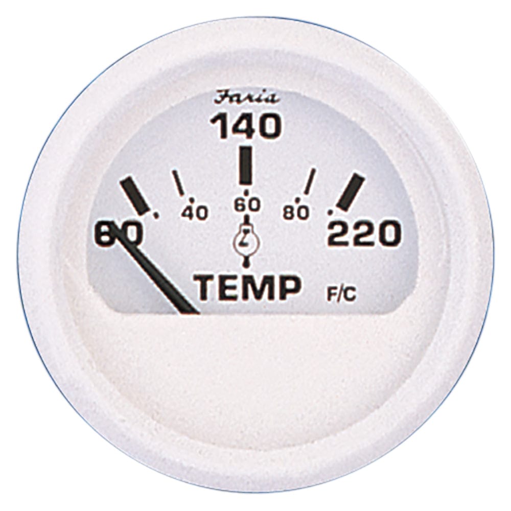 Faria Qualifies for Free Shipping Faria Dress Head Cylinder Head Temperature Gauge with Sender White 2" #13113