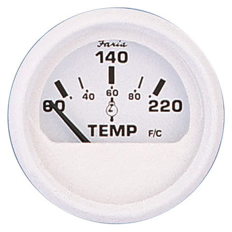 Faria Qualifies for Free Shipping Faria Dress Head Cylinder Head Temperature Gauge with Sender White 2" #13113