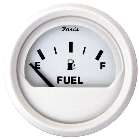 Faria Qualifies for Free Shipping Faria Dress White 2" Fuel Level Gauge E-1/2-F #13101