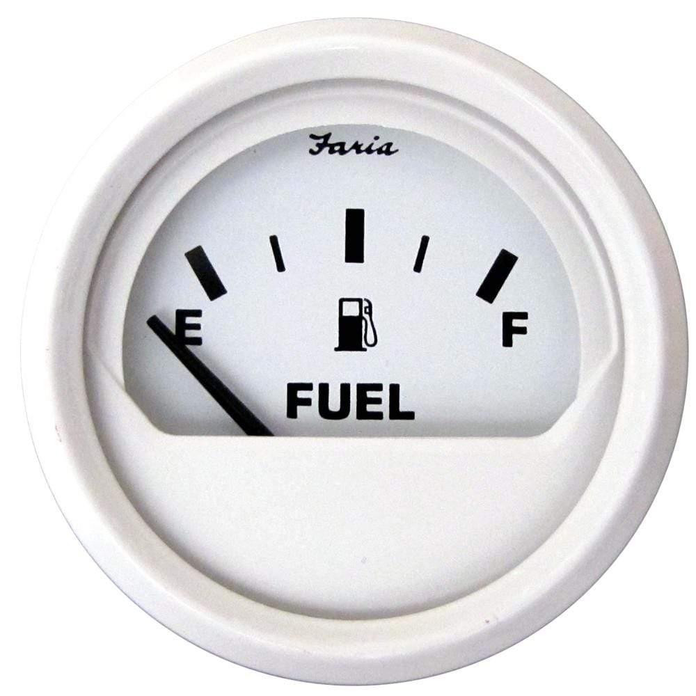 Faria Qualifies for Free Shipping Faria Dress White 2" Fuel Level Gauge E-1/2-F #13101