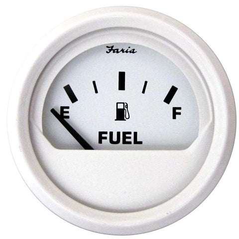 Faria Qualifies for Free Shipping Faria Dress White 2" Fuel Level Gauge E-1/2-F #13101