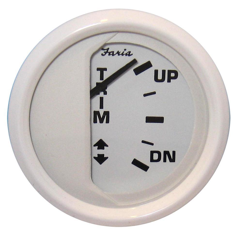 Faria Qualifies for Free Shipping Faria Dress White 2" Trim Gauge J/E Suzuki Outboard #13123