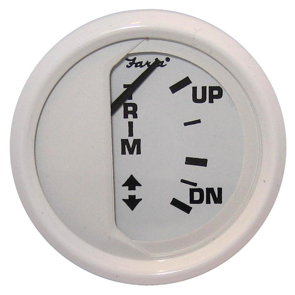 Faria Dress White 2" Trim Gauge Merc Mariner Volvo Dp #13122