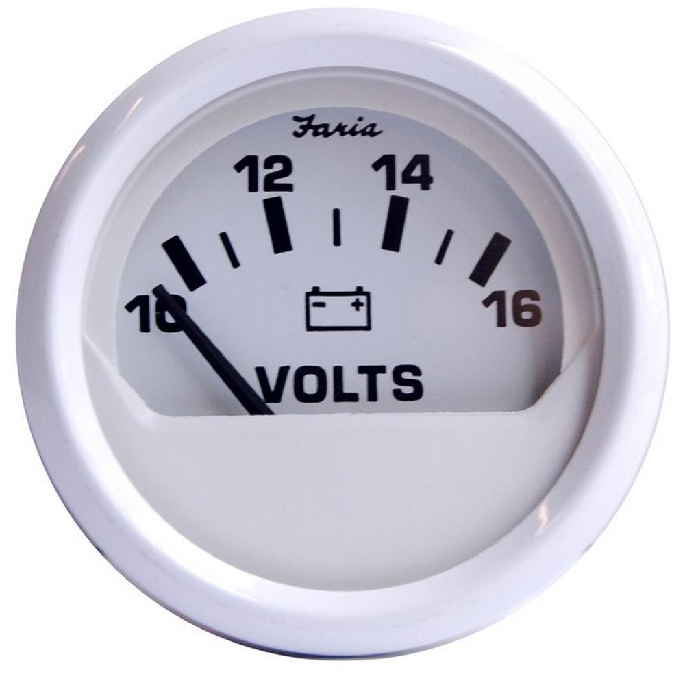 Faria Qualifies for Free Shipping Faria Dress White 2" Voltmeter 10-16v VP9139 #13120