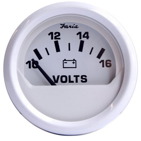 Faria Qualifies for Free Shipping Faria Dress White 2" Voltmeter 10-16v VP9139 #13120