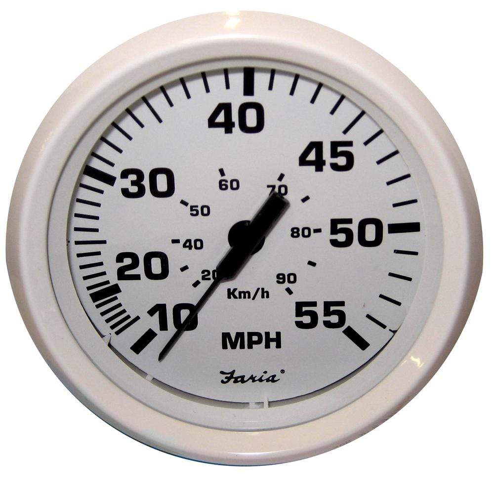 Faria Qualifies for Free Shipping Faria Dress White 4" Speedometer 55 MPH Mechanical #33112