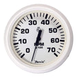 Faria Qualifies for Free Shipping Faria Dress White 4" Tachometer 7000 RPM Gas #33104