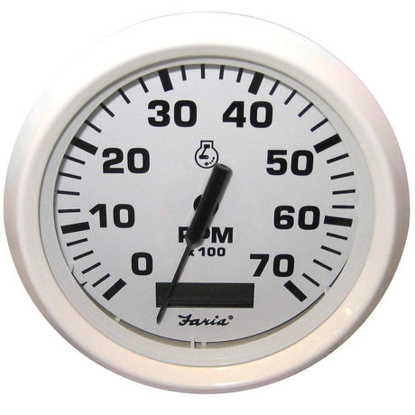 Faria Qualifies for Free Shipping Faria Dress White 4" Tachometer Hourmeter 7000 RPM #33140