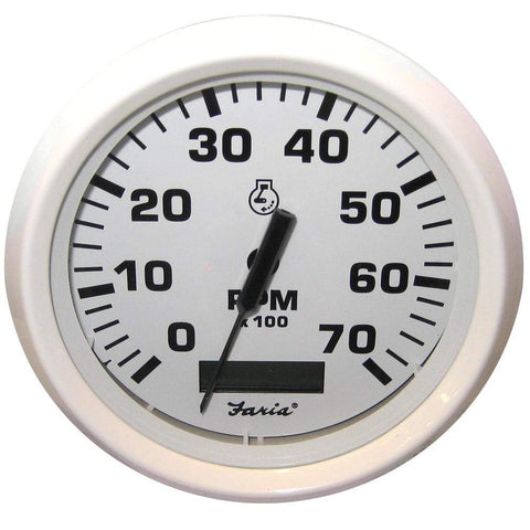 Faria Qualifies for Free Shipping Faria Dress White 4" Tachometer Hourmeter 7000 RPM #33140