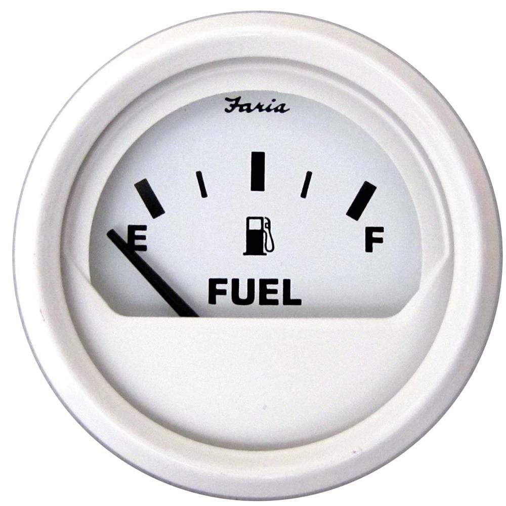 Faria Dress White Fuel Gauge Metric #13117