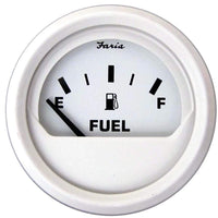 Faria Dress White Fuel Gauge Metric #13117