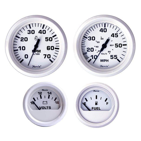 Faria Qualifies for Free Shipping Faria Dress White Outboard Gauge Set #KT9794