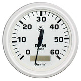 Faria Qualifies for Free Shipping Faria Dress White Series Tachometerr with Hourmeter 0-6000 RPM #33132