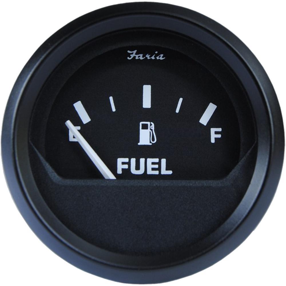 Faria Qualifies for Free Shipping Faria Euro Black 2" Fuel Level Gauge E-1/2-F #12801