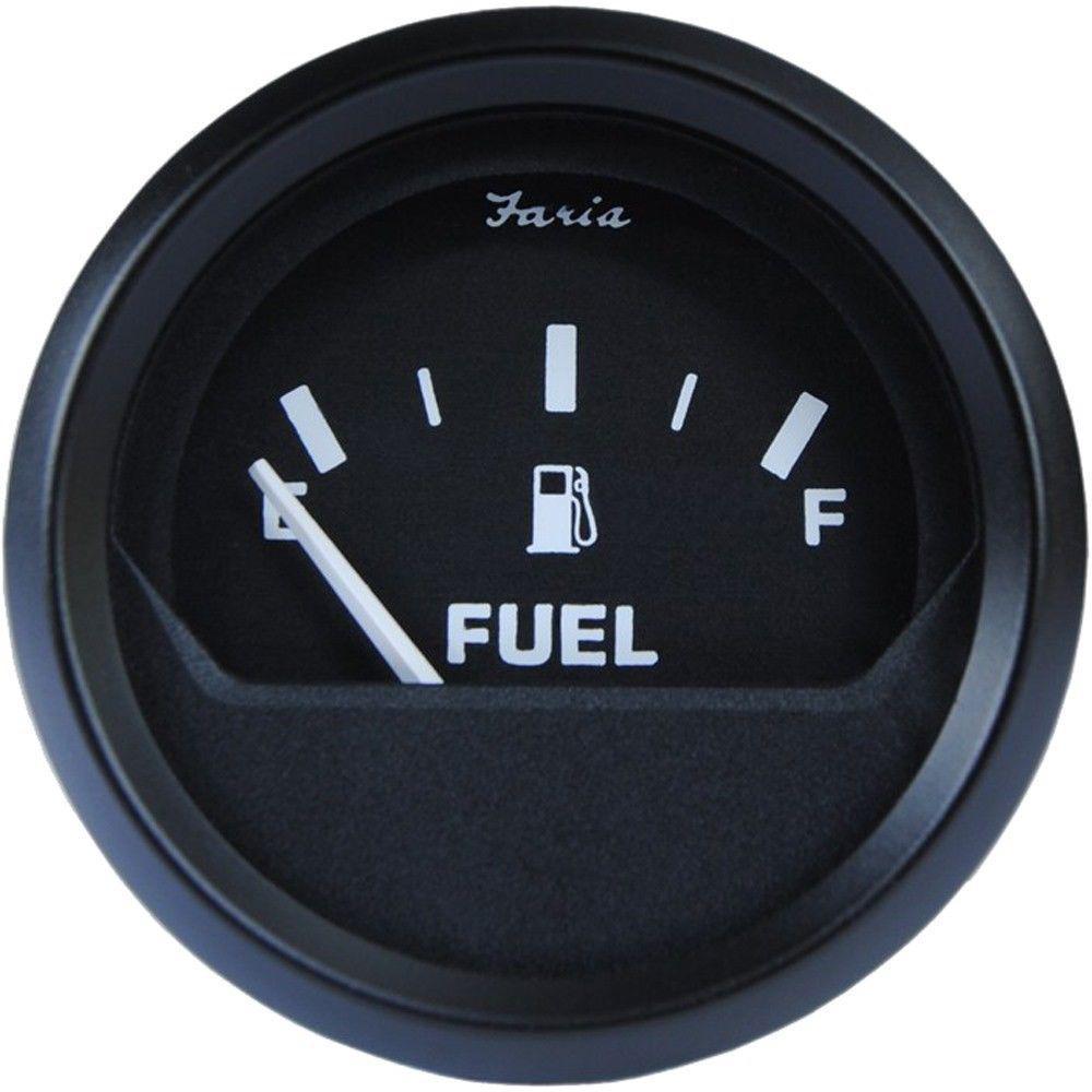 Faria Qualifies for Free Shipping Faria Euro Black 2" Fuel Level Gauge E-1/2-F #GP9357
