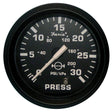 Faria Qualifies for Free Shipping Faria Euro Black 2" Water Pressure Gauge Kit 30 PSI #12810