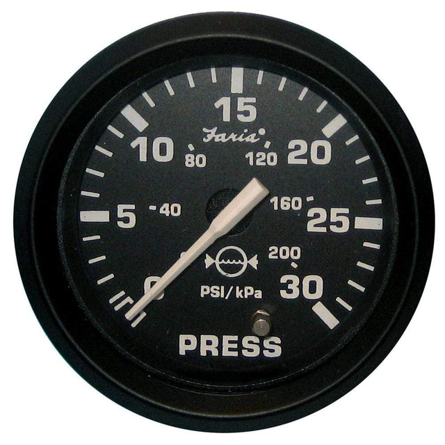Faria Qualifies for Free Shipping Faria Euro Black 2" Water Pressure Gauge Kit 30 PSI #12810