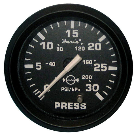Faria Qualifies for Free Shipping Faria Euro Black 2" Water Pressure Gauge Kit 30 PSI #12810